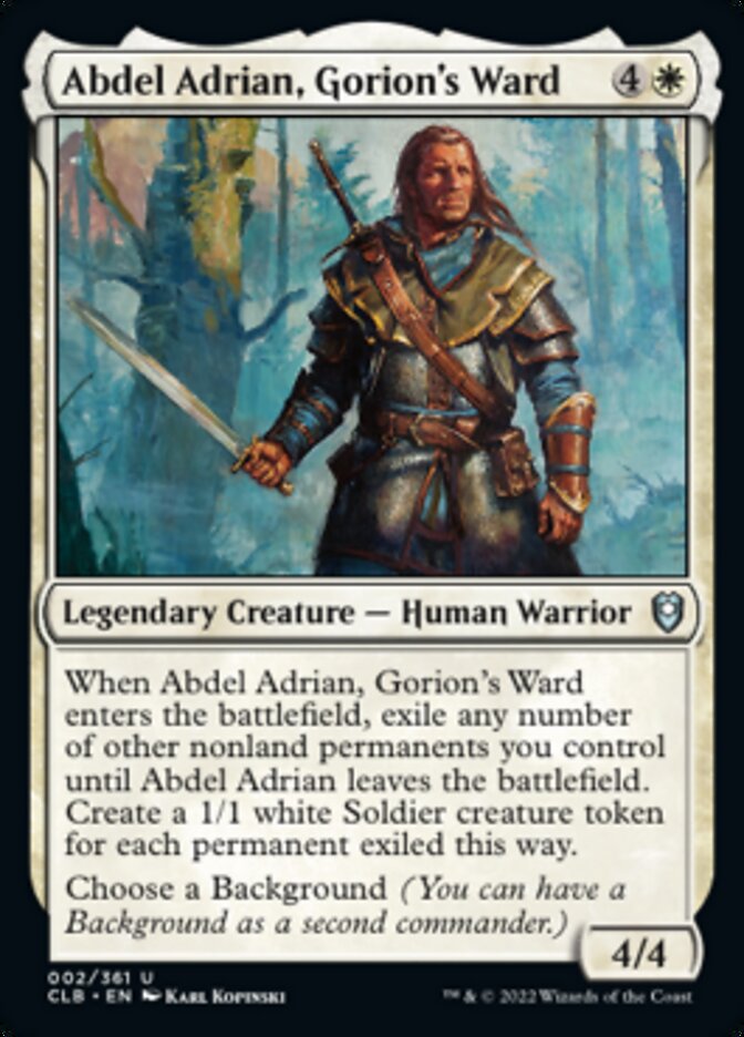 Abdel Adrian, Gorion's Ward [Commander Legends: Battle for Baldur's Gate] | Exor Games Dartmouth