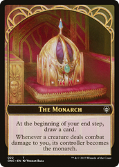 The Monarch // Golem Double-Sided Token [Phyrexia: All Will Be One Commander Tokens] | Exor Games Dartmouth