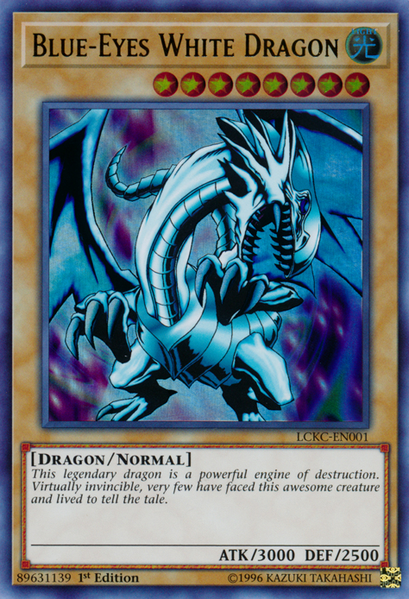 Blue-Eyes White Dragon (Version 1) [LCKC-EN001] Ultra Rare | Exor Games Dartmouth