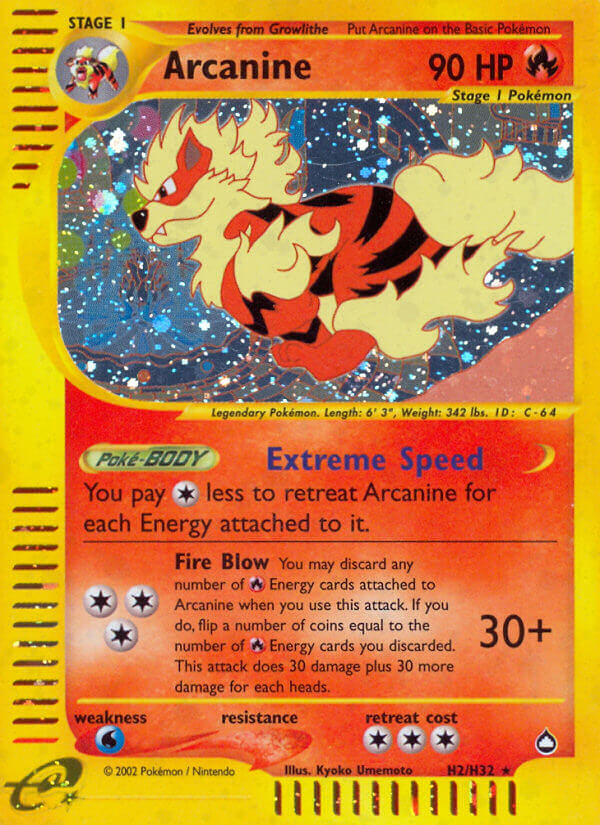 Arcanine (H2/H32) [Aquapolis] | Exor Games Dartmouth