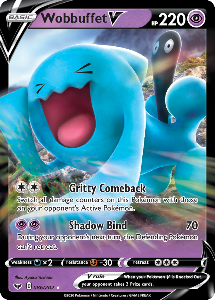 Wobbuffet V (086/202) [Sword & Shield: Base Set] | Exor Games Dartmouth