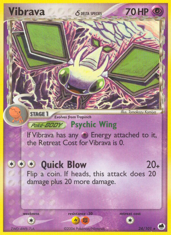 Vibrava (24/101) (Delta Species) [EX: Dragon Frontiers] | Exor Games Dartmouth