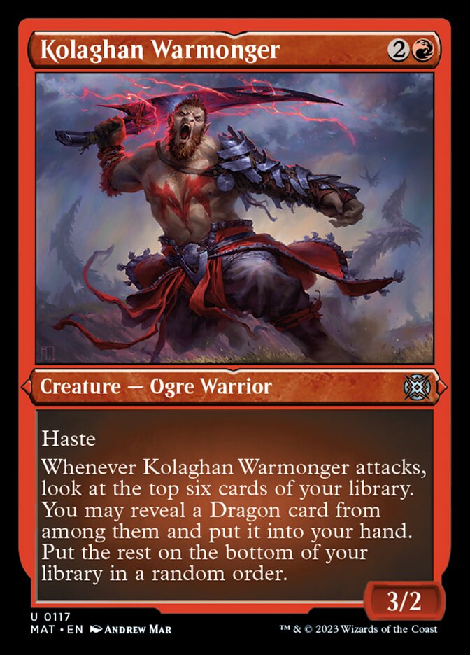 Kolaghan Warmonger (Foil Etched) [March of the Machine: The Aftermath] | Exor Games Dartmouth