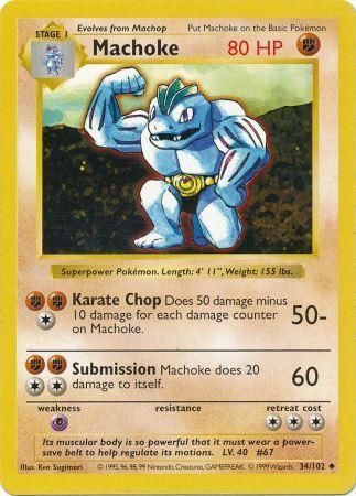 Machoke (34/102) [Base Set Shadowless Unlimited] | Exor Games Dartmouth