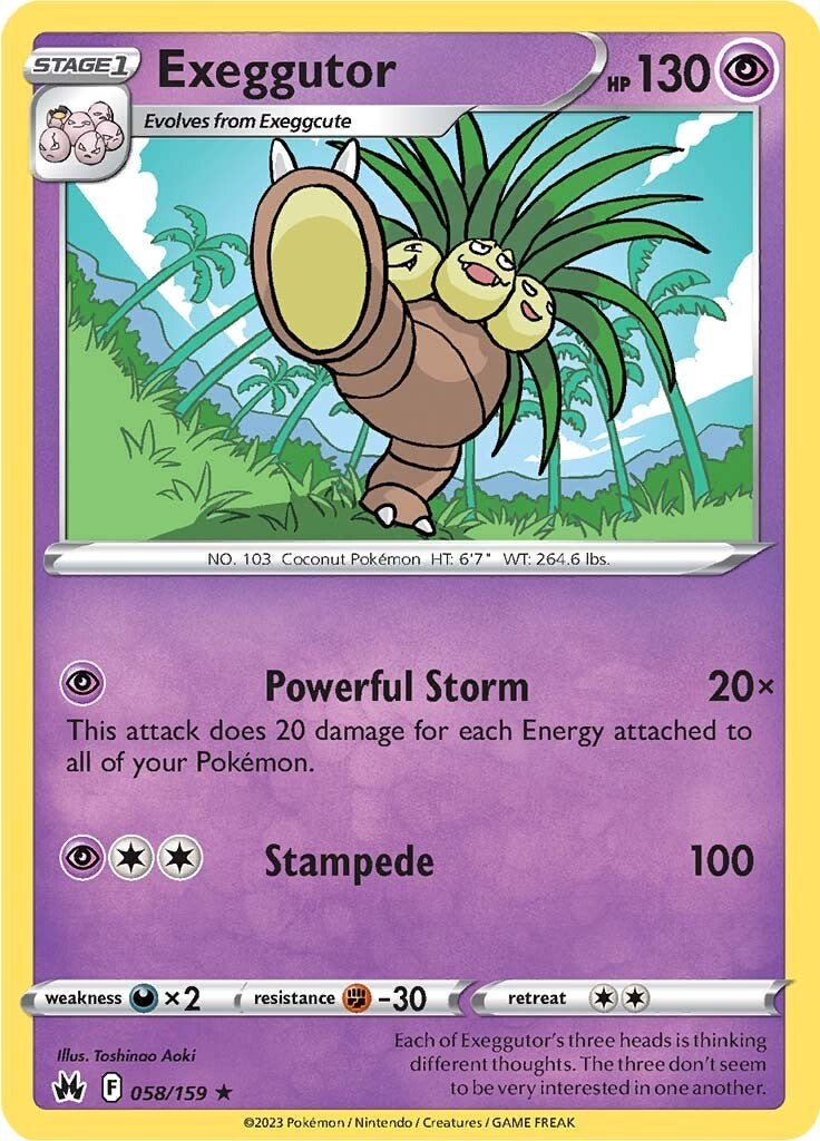 Exeggutor (058/159) [Sword & Shield: Crown Zenith] | Exor Games Dartmouth