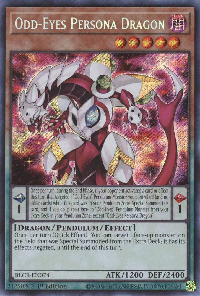 Odd-Eyes Persona Dragon [BLCR-EN074] Secret Rare | Exor Games Dartmouth