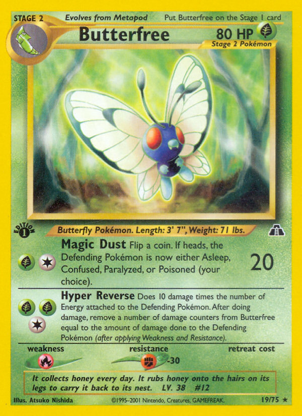 Butterfree (19/75) [Neo Discovery 1st Edition] | Exor Games Dartmouth