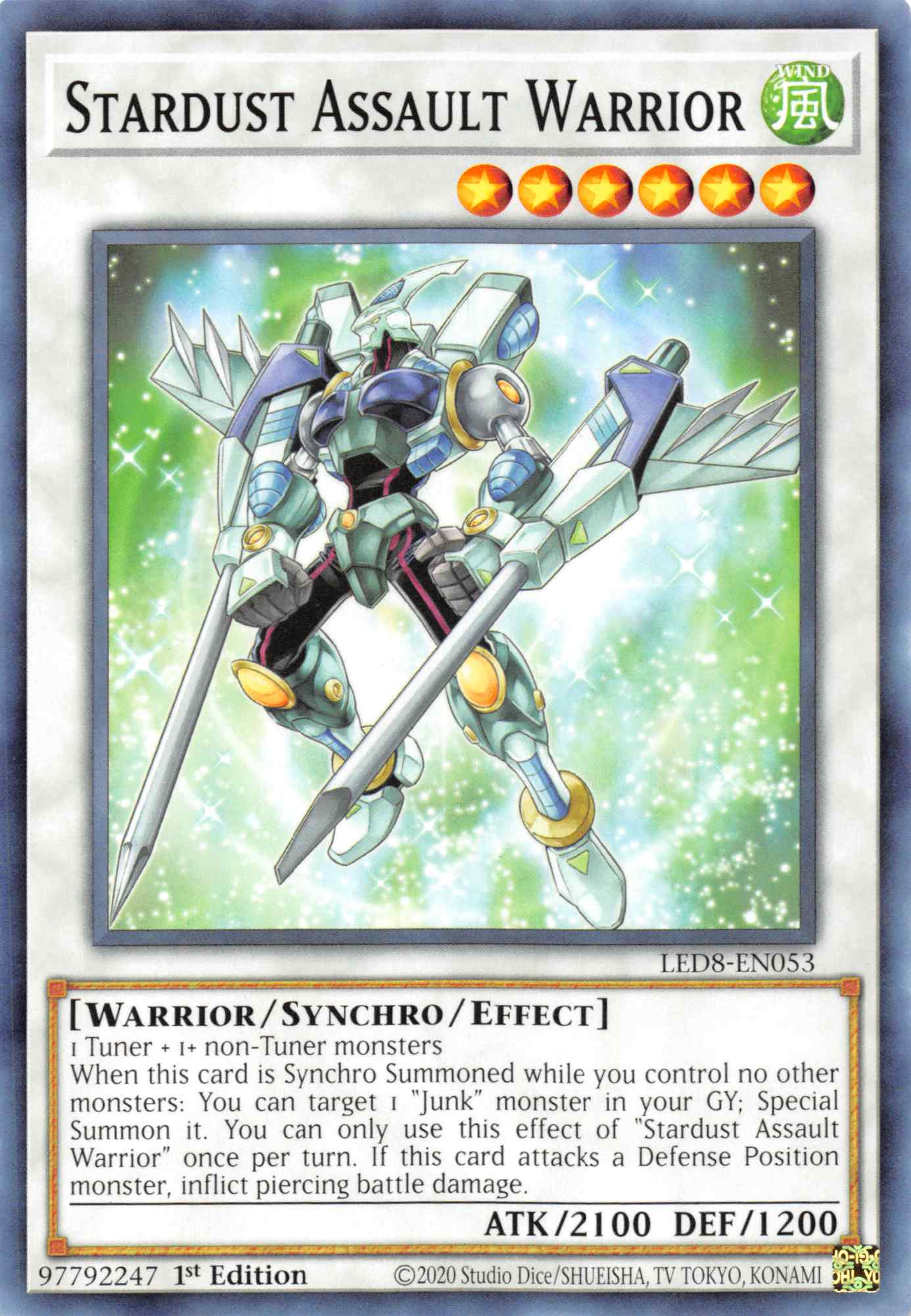 Stardust Assault Warrior [LED8-EN053] Common | Exor Games Dartmouth