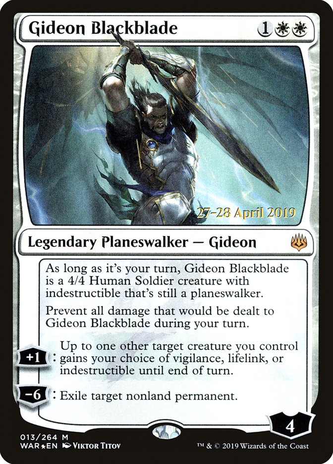 Gideon Blackblade  [War of the Spark Prerelease Promos] | Exor Games Dartmouth