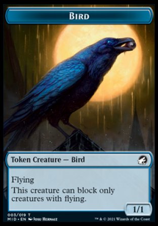 Bird Token [Innistrad: Midnight Hunt Tokens] | Exor Games Dartmouth