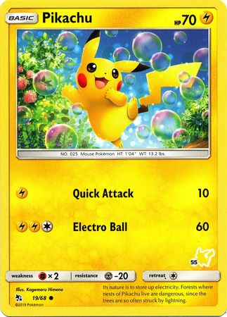 Pikachu (19/68) (Pikachu Stamp #55) [Battle Academy 2020] | Exor Games Dartmouth