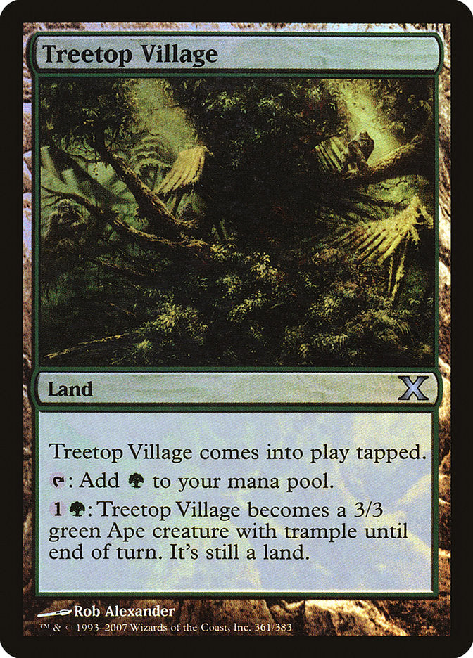 Treetop Village (Premium Foil) [Tenth Edition] | Exor Games Dartmouth