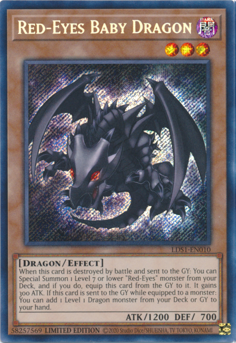 Red-Eyes Baby Dragon [LDS1-EN010] Secret Rare | Exor Games Dartmouth