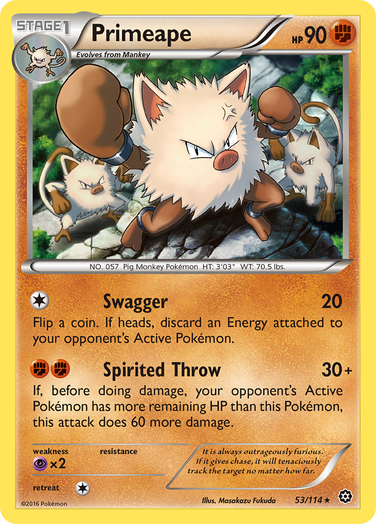 Primeape (53/114) [XY: Steam Siege] | Exor Games Dartmouth