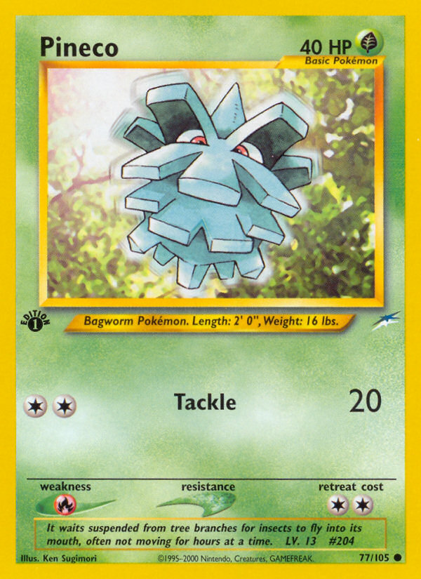 Pineco (77/105) [Neo Destiny 1st Edition] | Exor Games Dartmouth