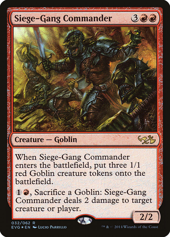 Siege-Gang Commander (Elves vs. Goblins) [Duel Decks Anthology] | Exor Games Dartmouth