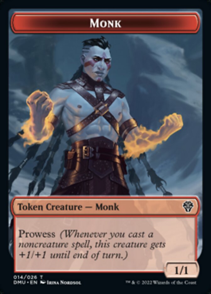 Monk Token [Dominaria United Tokens] | Exor Games Dartmouth