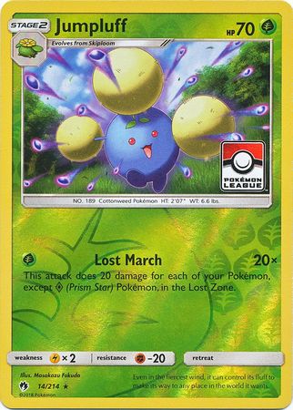 Jumpluff (14/214) (League Promo) [Sun & Moon: Lost Thunder] | Exor Games Dartmouth