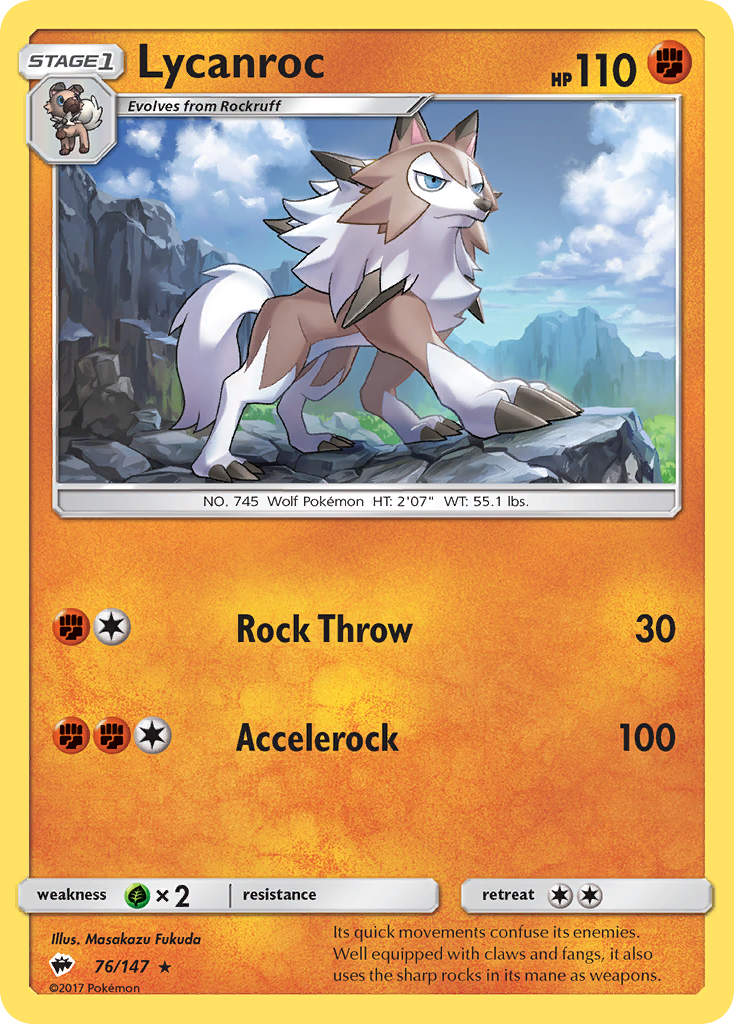 Lycanroc (76/147) [Sun & Moon: Burning Shadows] | Exor Games Dartmouth