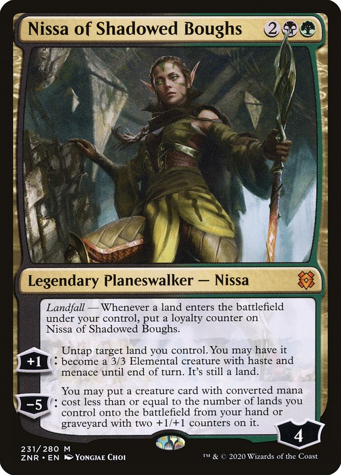 Nissa of Shadowed Boughs [Zendikar Rising] | Exor Games Dartmouth