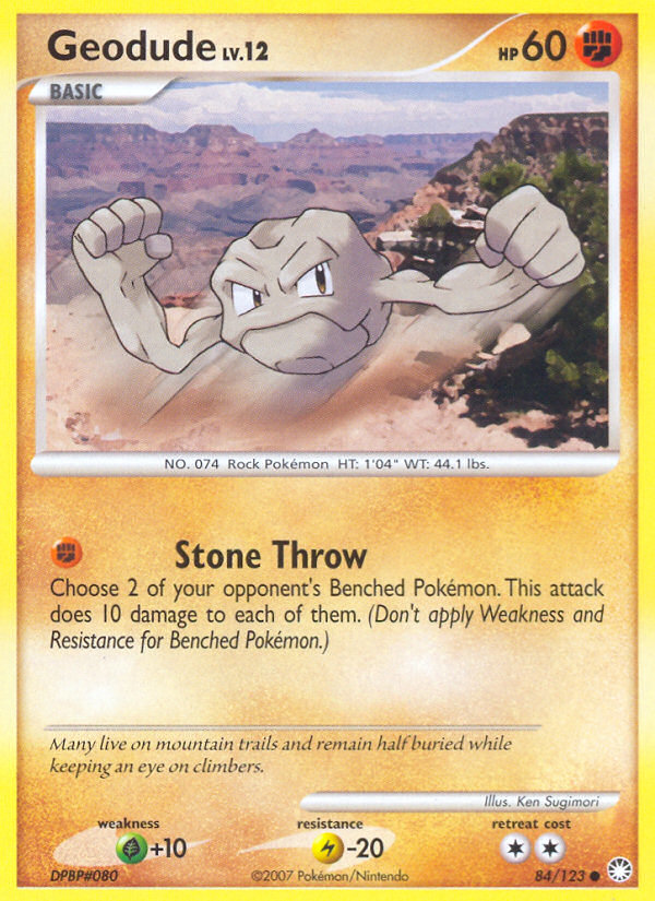 Geodude (84/123) [Diamond & Pearl: Mysterious Treasures] | Exor Games Dartmouth