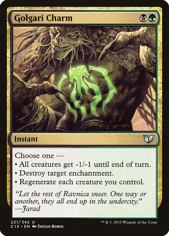 Golgari Charm [Commander 2015] | Exor Games Dartmouth