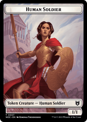 Pirate // Human Soldier Double-Sided Token [Wilds of Eldraine Commander Tokens] | Exor Games Dartmouth