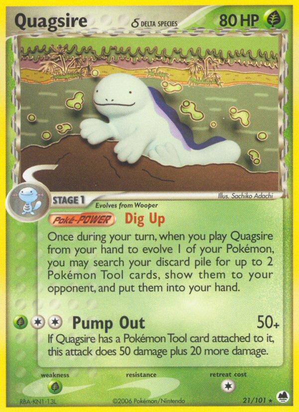 Quagsire (21/101) (Delta Species) [EX: Dragon Frontiers] | Exor Games Dartmouth