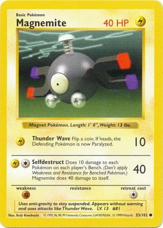 Magnemite (53/102) [Base Set Shadowless Unlimited] | Exor Games Dartmouth