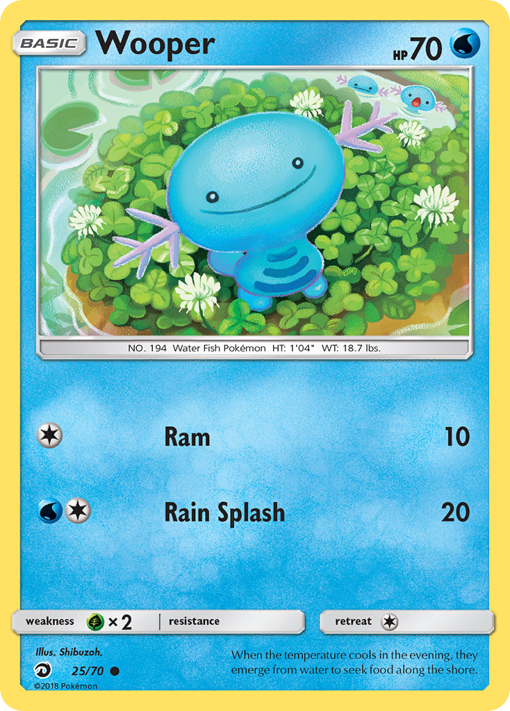 Wooper (25/70) [Sun & Moon: Dragon Majesty] | Exor Games Dartmouth