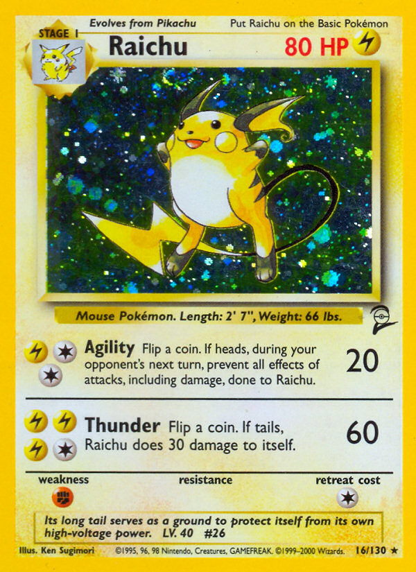 Raichu (16/130) [Base Set 2] | Exor Games Dartmouth