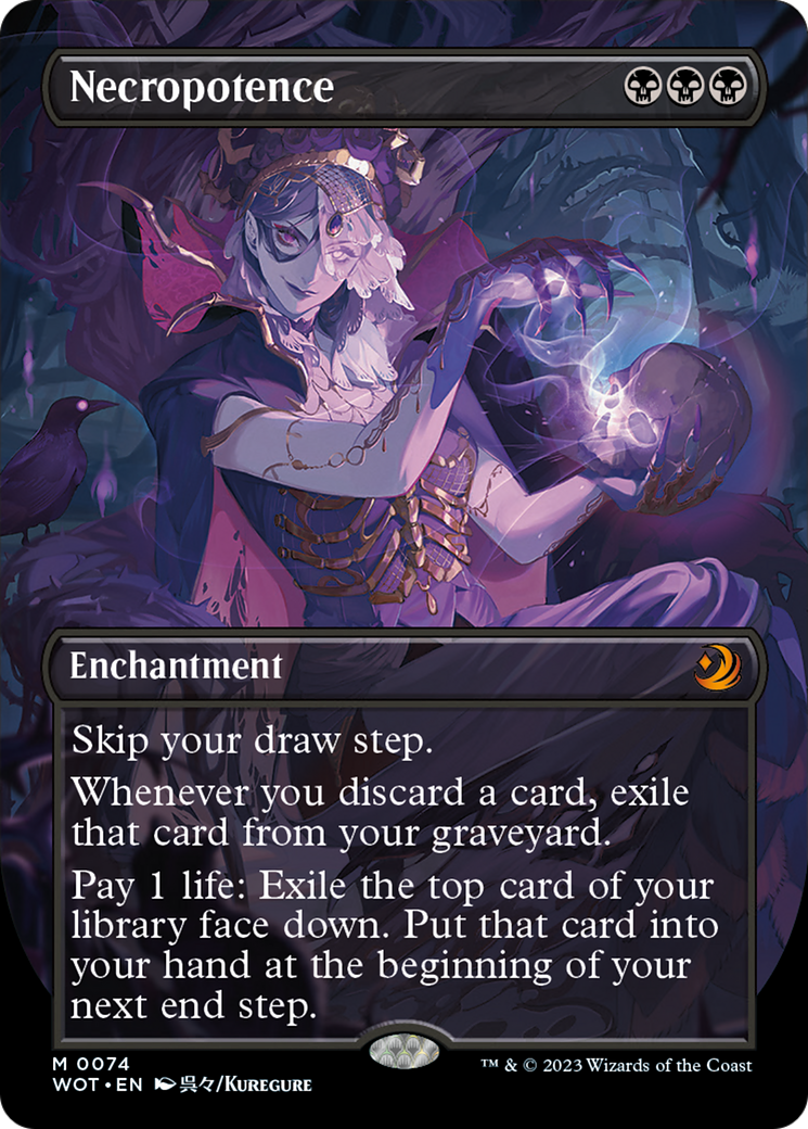 Necropotence (Anime Borderless) [Wilds of Eldraine: Enchanting Tales] | Exor Games Dartmouth