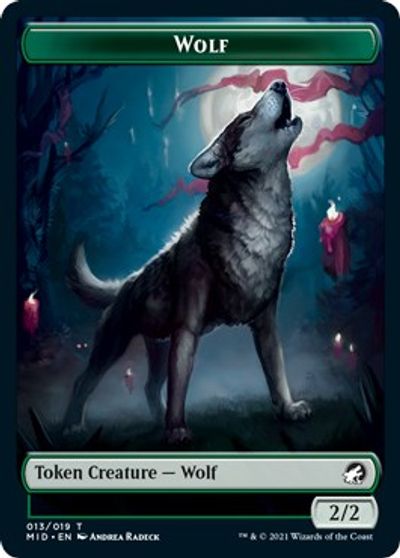 Centaur // Wolf Double-sided Token [Innistrad: Midnight Hunt Commander] | Exor Games Dartmouth