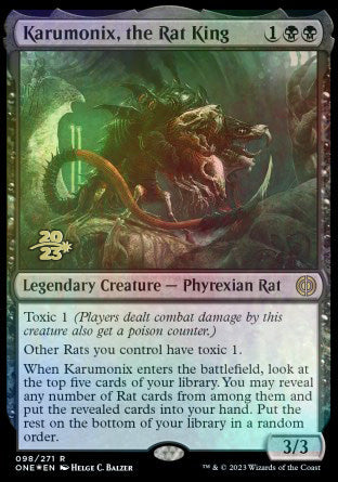 Karumonix, the Rat King [Phyrexia: All Will Be One Prerelease Promos] | Exor Games Dartmouth