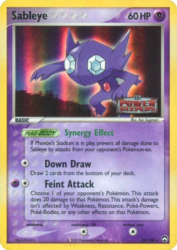 Sableye (22/108) (Stamped) [EX: Power Keepers] | Exor Games Dartmouth