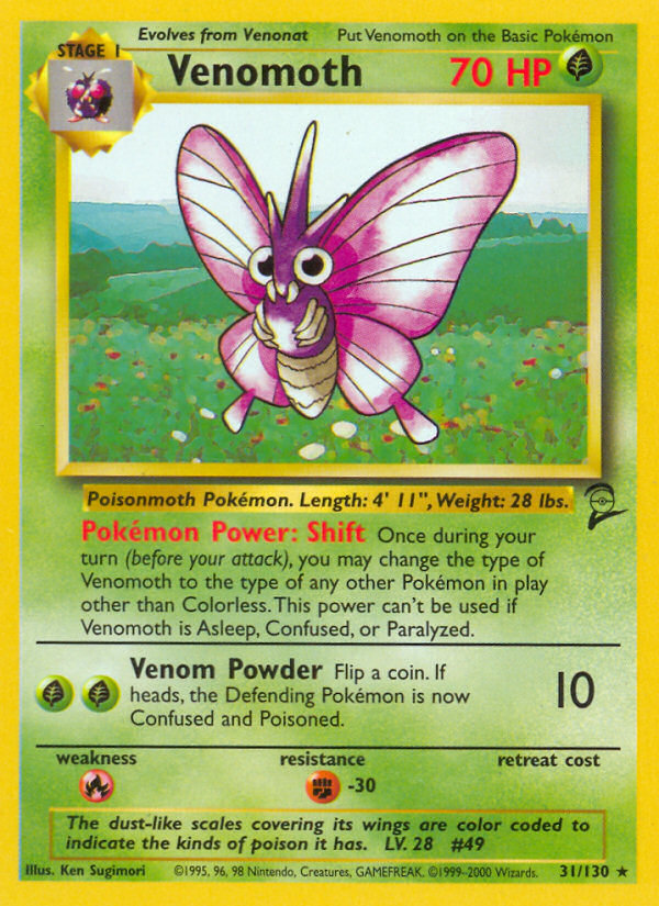 Venomoth (31/130) [Base Set 2] | Exor Games Dartmouth