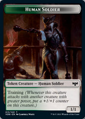 Human (001) // Human Soldier Double-sided Token [Innistrad: Crimson Vow Tokens] | Exor Games Dartmouth