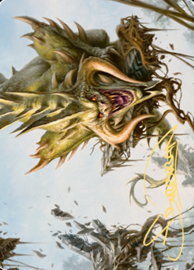 Canopy Baloth Art Card (Gold-Stamped Signature) [Zendikar Rising Art Series] | Exor Games Dartmouth