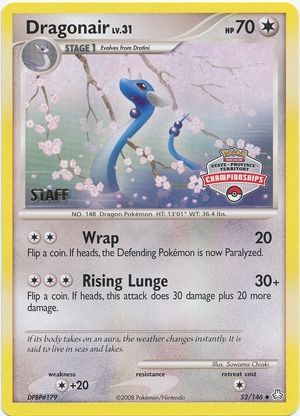 Dragonair (52/146) (State Province Territory Championship Staff) [Diamond & Pearl: Legends Awakened] | Exor Games Dartmouth