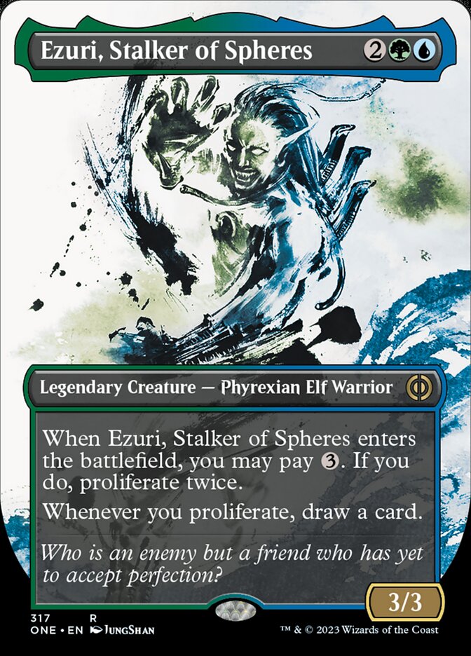 Ezuri, Stalker of Spheres (Borderless Ichor) [Phyrexia: All Will Be One] | Exor Games Dartmouth