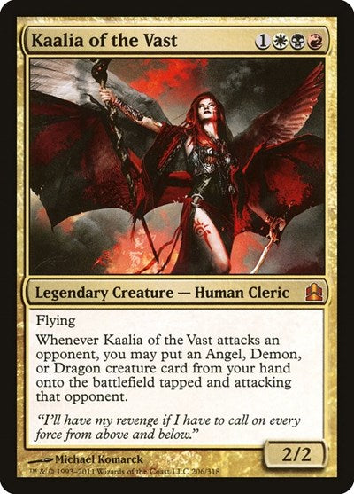 Kaalia of the Vast [Commander 2011] | Exor Games Dartmouth