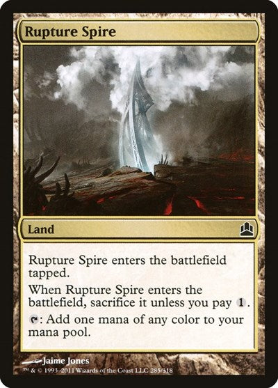 Rupture Spire [Commander 2011] | Exor Games Dartmouth