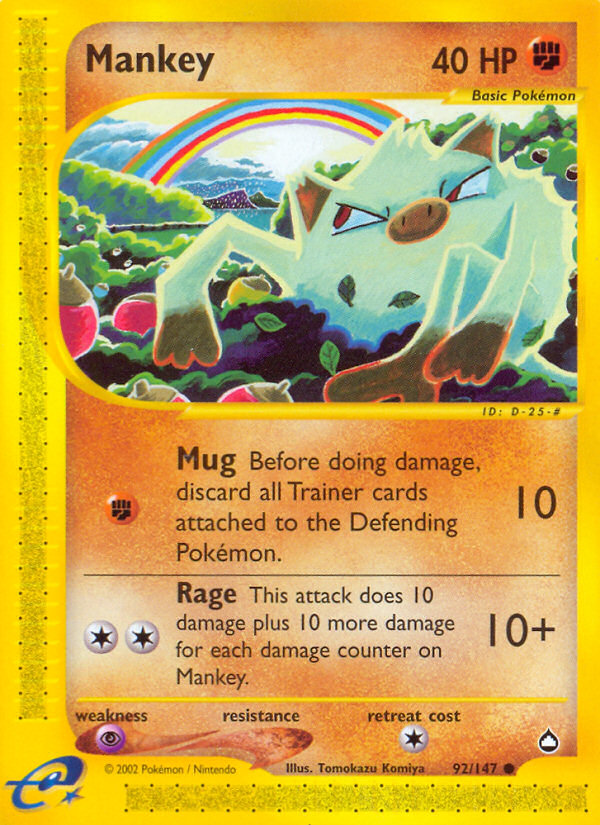 Mankey (92/147) [Aquapolis] | Exor Games Dartmouth