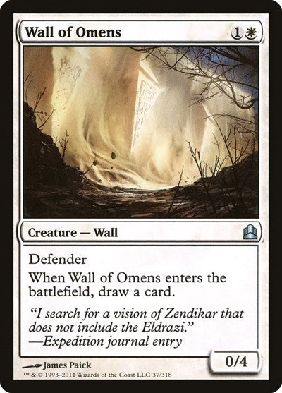 Wall of Omens [Commander 2011] | Exor Games Dartmouth