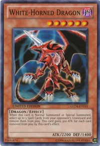 White-Horned Dragon [GLD4-EN014] Common | Exor Games Dartmouth