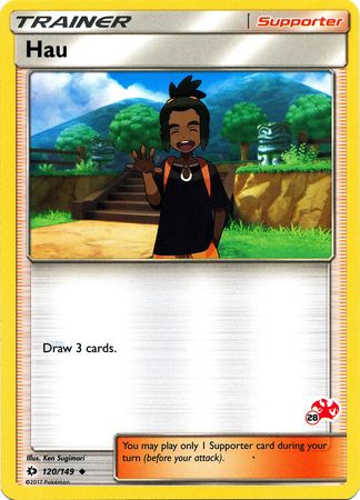 Hau (120/149) (Charizard Stamp #28) [Battle Academy 2020] | Exor Games Dartmouth