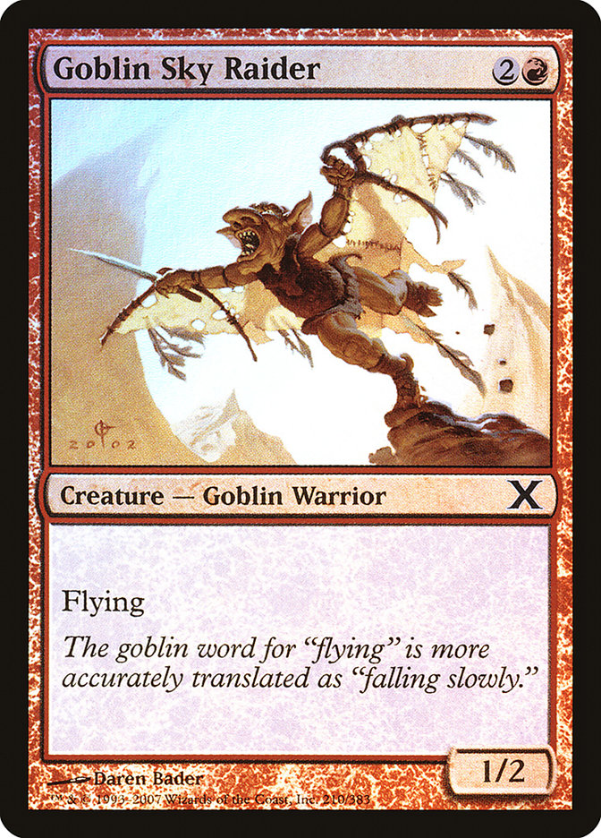 Goblin Sky Raider (Premium Foil) [Tenth Edition] | Exor Games Dartmouth