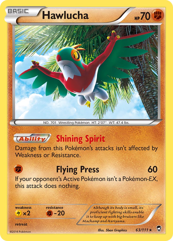 Hawlucha (63/111) (Cosmos Holo) (Blister Exclusive) [XY: Furious Fists] | Exor Games Dartmouth