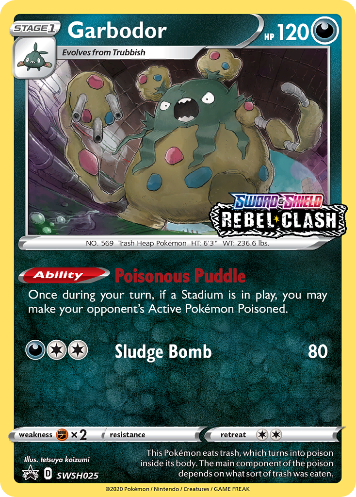 Garbodor (SWSH025) (Prerelease Promo) [Sword & Shield: Black Star Promos] | Exor Games Dartmouth