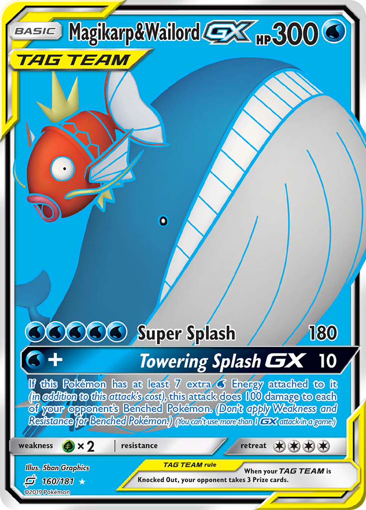 Magikarp & Wailord GX (160/181) [Sun & Moon: Team Up] | Exor Games Dartmouth